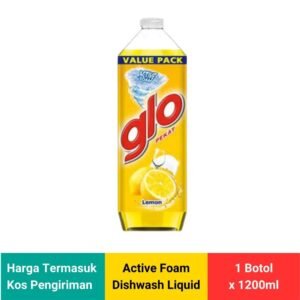 Glo Active Foam Dishwash Liquid Lemon 1200ml